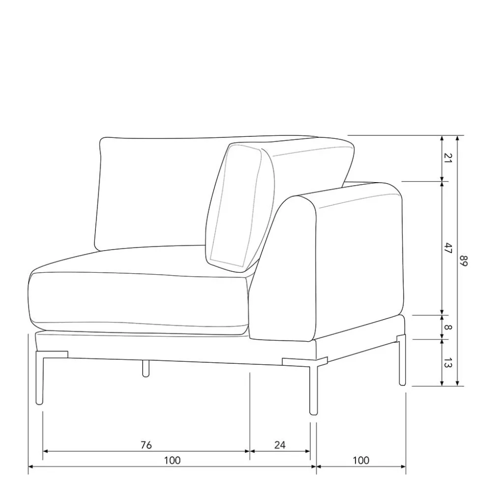 Eckelement Modul Sofa Rio
