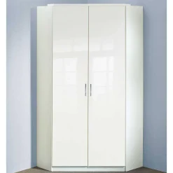 Eckkleiderschrank Weiß Emritalo