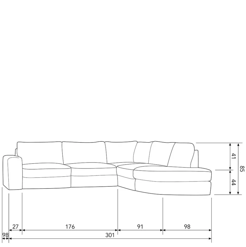 Ecksofa Beige Pilamonia
