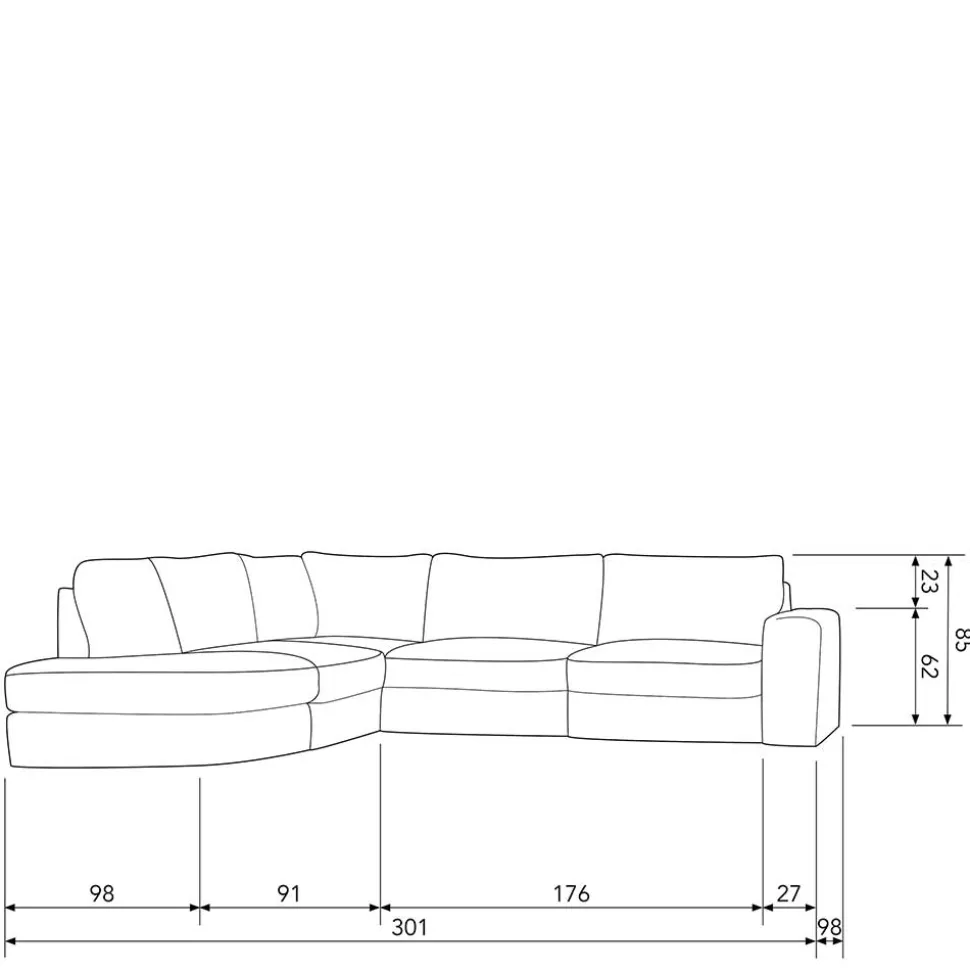 Ecksofa Beige Pilamonia