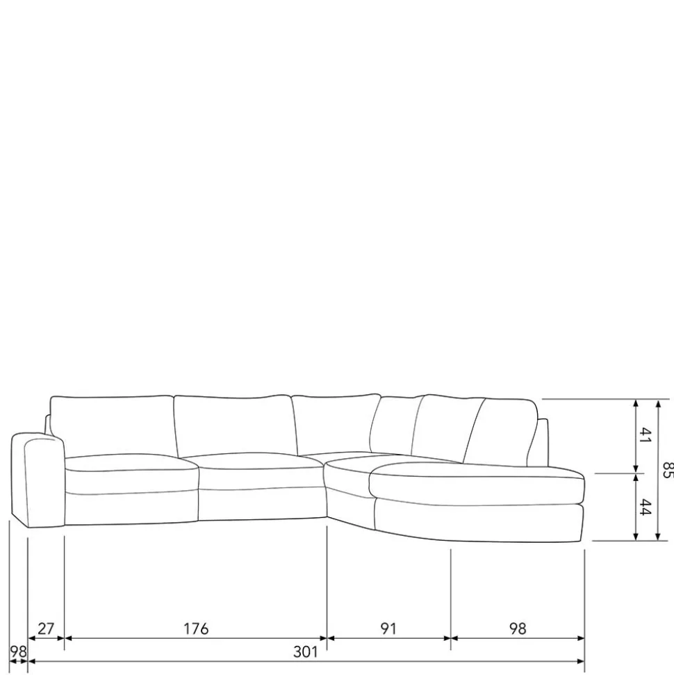 Ecksofa Rosa Fraduno