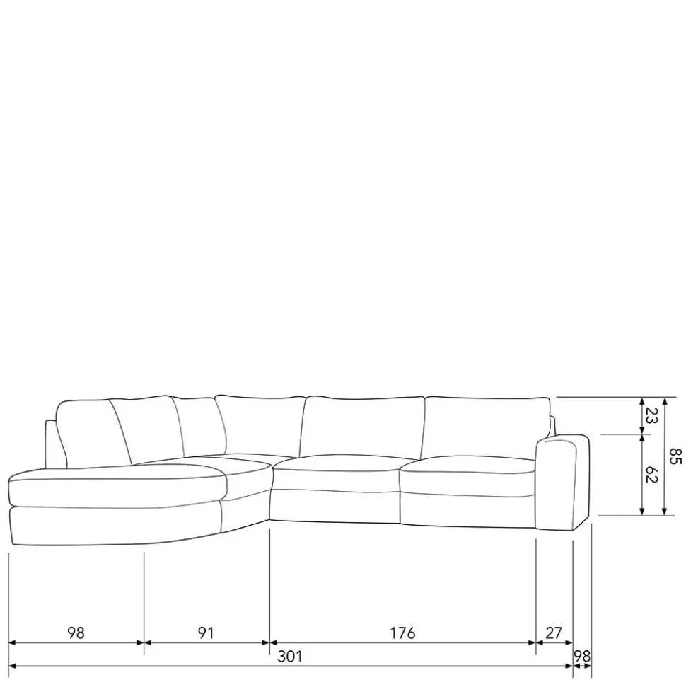 Ecksofa Rosa Fraduno