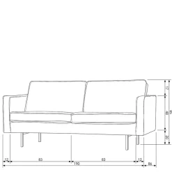 2er Sofa Majero