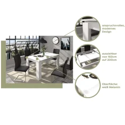 Esszimmer Tisch mit Auszug Tinello