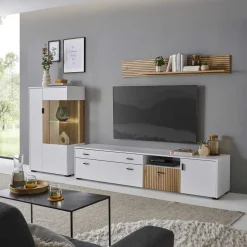 Fernseher Schrankwand modern Saladd