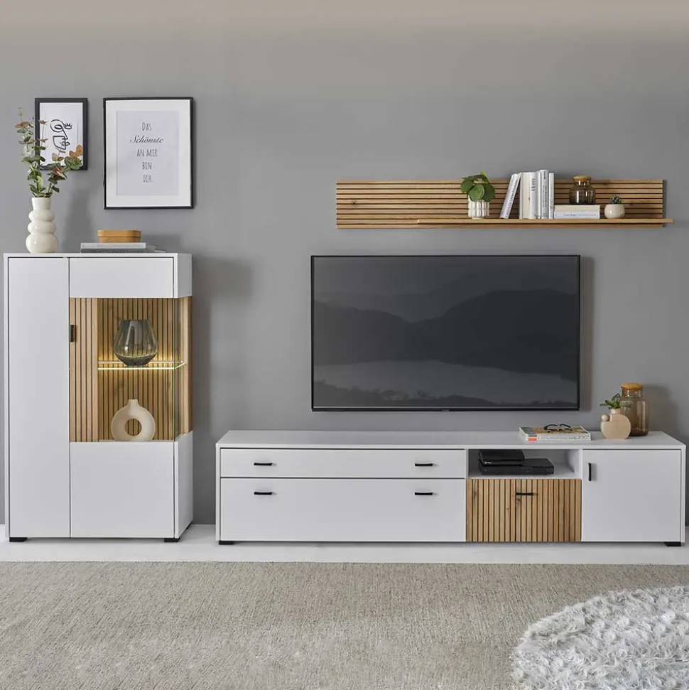 Fernseher Schrankwand modern Saladd