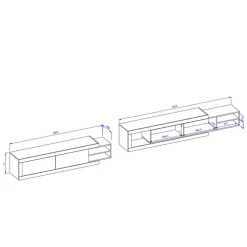 Fernsehunterschrank Prismo
