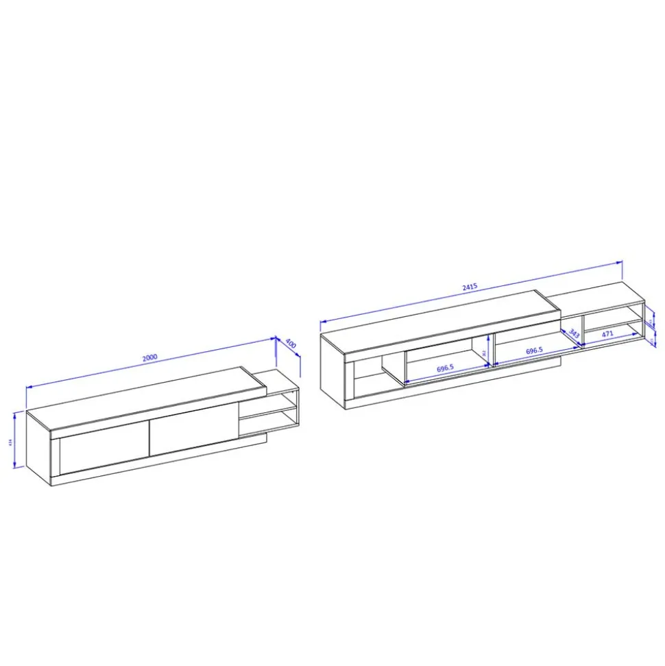 Fernsehunterschrank Prismo