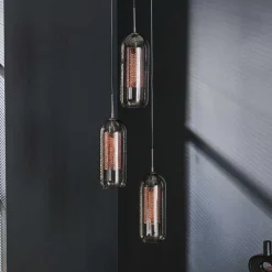 3-flammige Hängeleuchte Funius