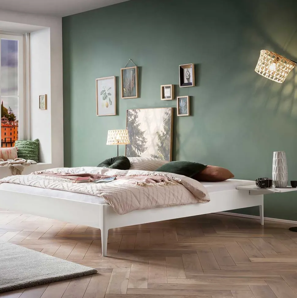 Futonbett in Weiß Mutez