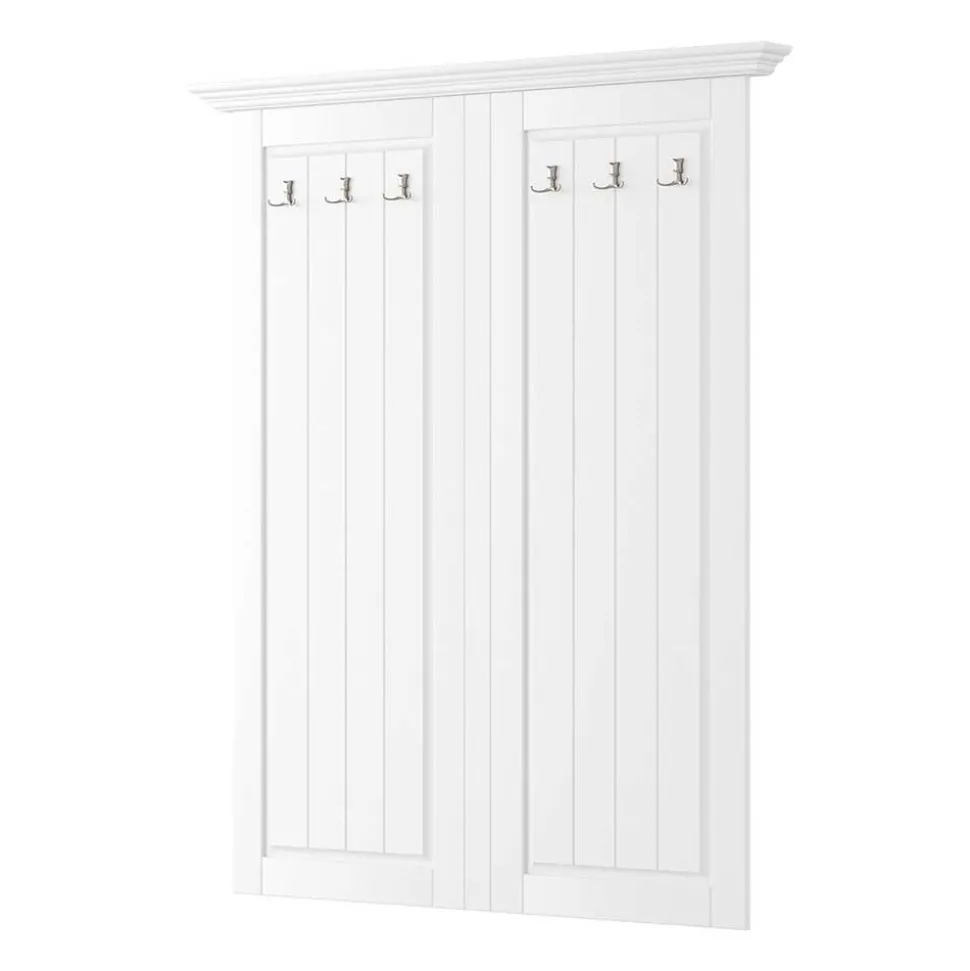 Garderobe Massivholz Kiefer weiss Vomano
