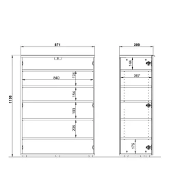 Garderobenschuhschrank Saladino