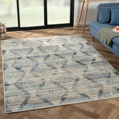 Gemusterter Kurzflor Teppich Veroana