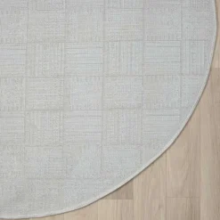 Gemusterter Teppich rund Rever