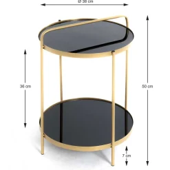Glas Beistelltisch Ojana