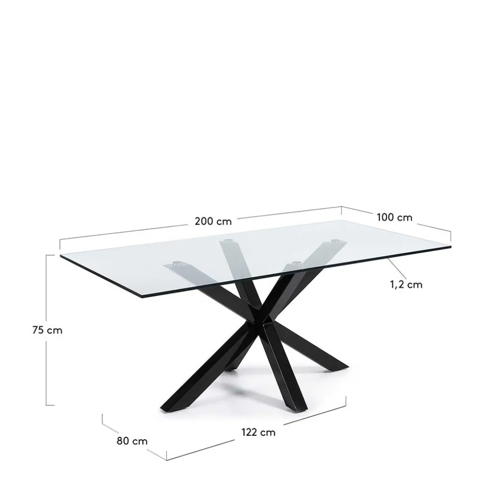 Glas Esszimmertisch Sinta