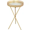 Goldener Beistelltisch Ozaba