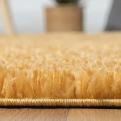 Goldgelber Shaggy Teppich Merka