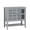 Graue Vitrine Lino