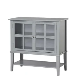 Graue Vitrine Lino