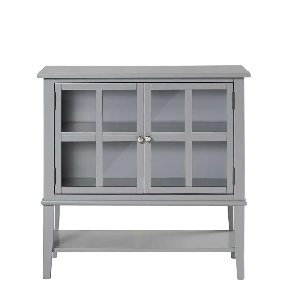 Graue Vitrine Lino