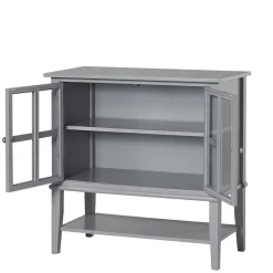Graue Vitrine Lino