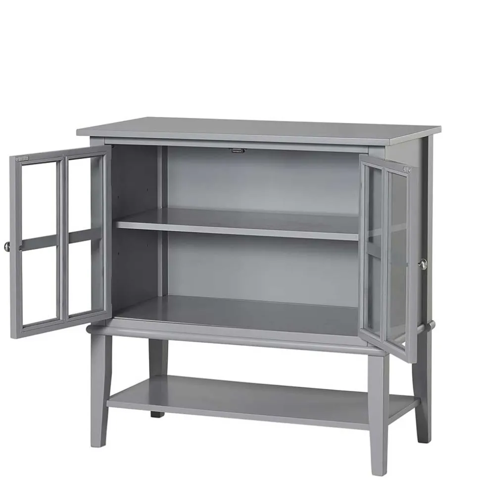 Graue Vitrine Lino
