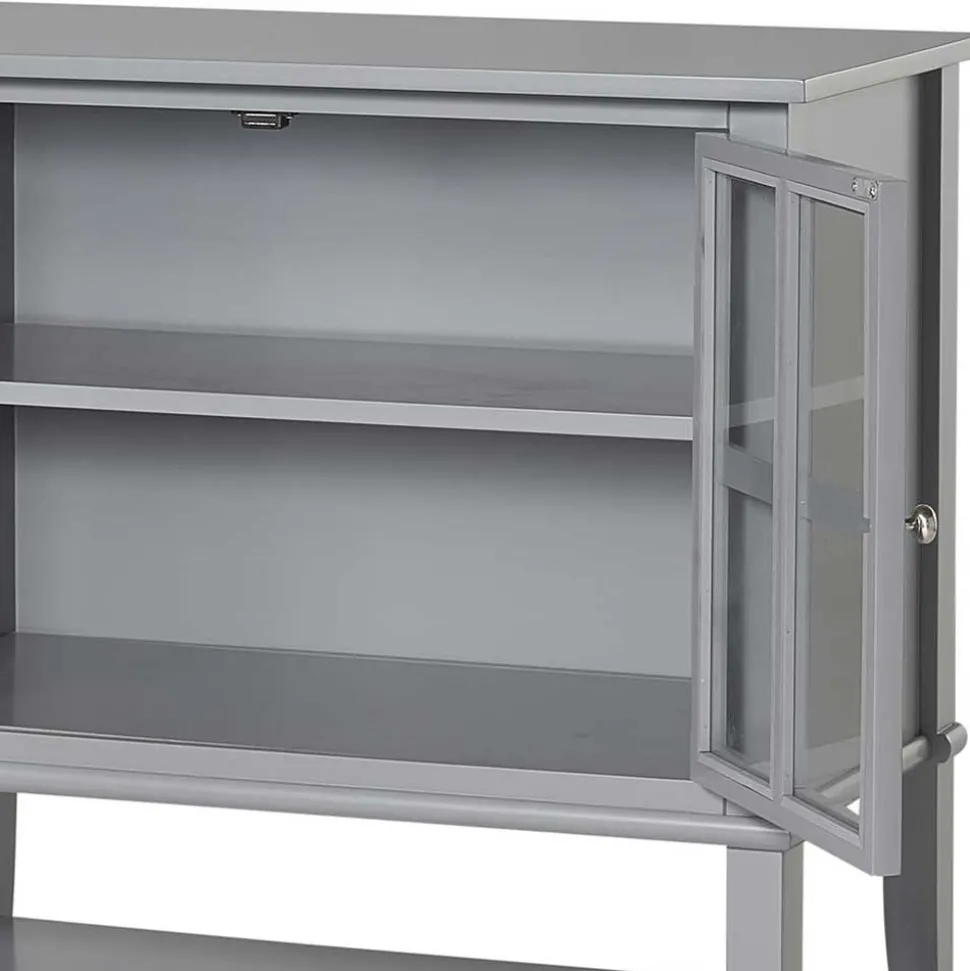 Graue Vitrine Lino