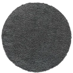 Grauer Hochflor Teppich Fachet