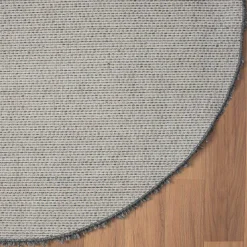 Grauer Hochflor Teppich Fachet