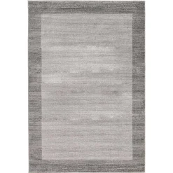 Grauer Kurzflor Teppich Grandios