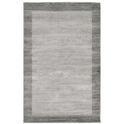 Grauer Kurzflor Teppich Grandios