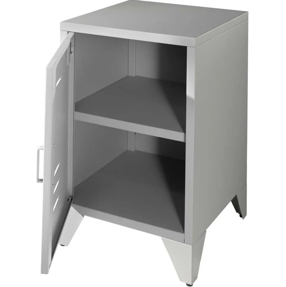 Grauer Nachtschrank Santobal