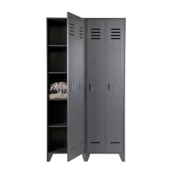 Grauer Spindschrank Leonora