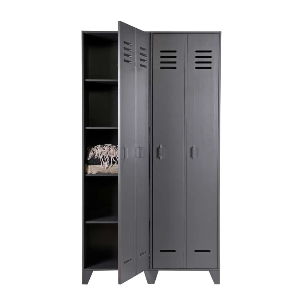 Grauer Spindschrank Leonora