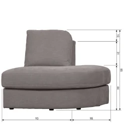 Graues Modulsofa Fredoco