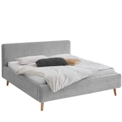 Graues Polster Stoffbett Lemerzi