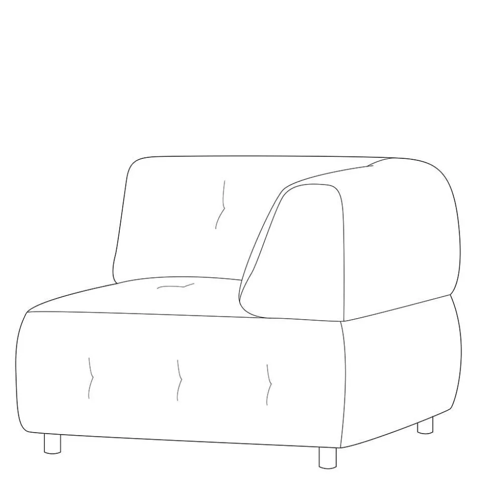 Graues Sofa Eckmodul Stecma