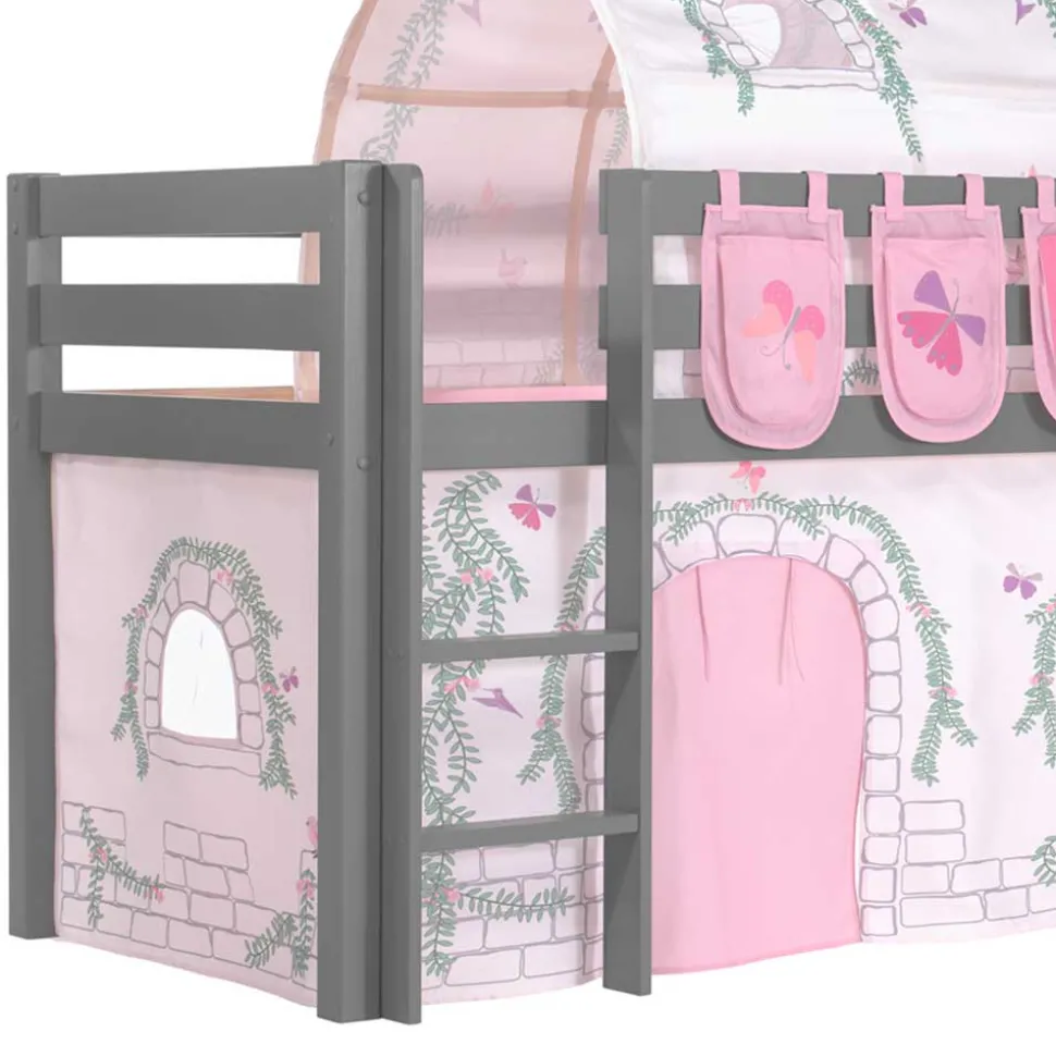 Graues Spielhochbett Mapino