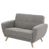 Graues Zweiersofa Rujona