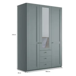 Graugrüner Kleiderschrank Forjan