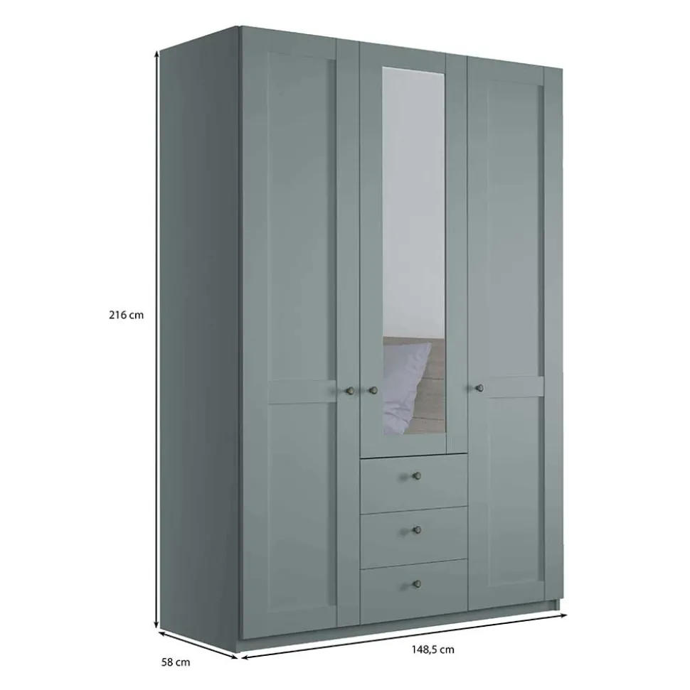 Graugrüner Kleiderschrank Forjan