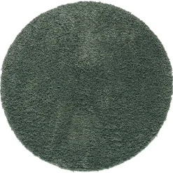 Grüner Shaggy Teppich Dream