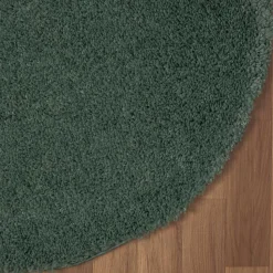 Grüner Shaggy Teppich Dream