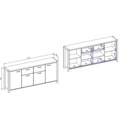 Große Wohnzimmer Kommode Foxxy