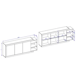 Großes Sideboard Prismo