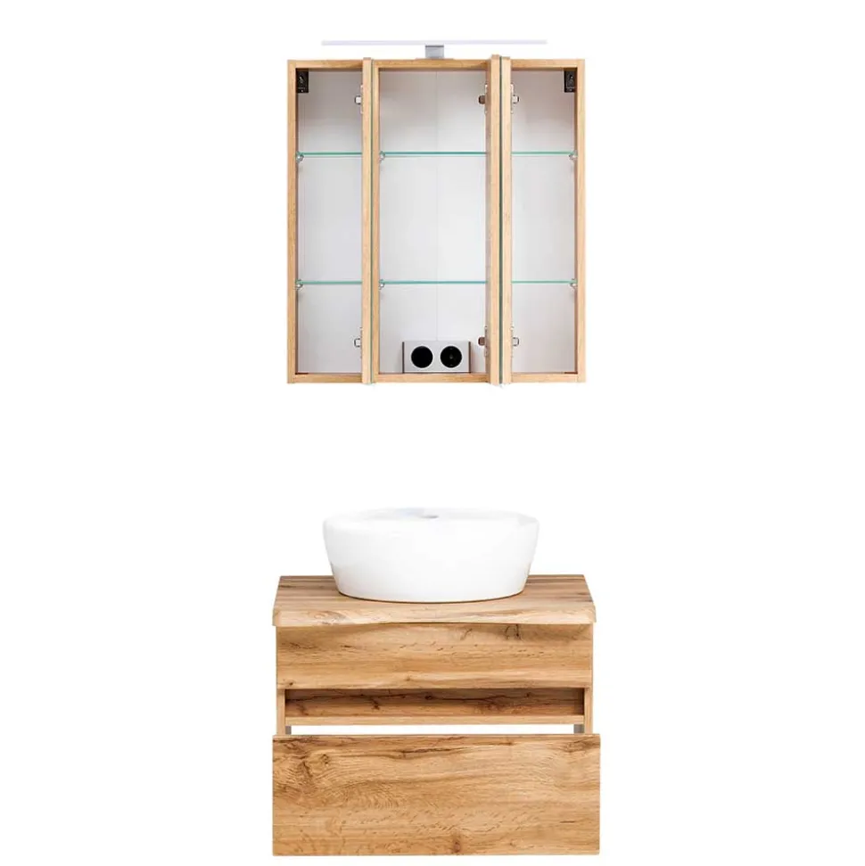 Gäste WC Set Holzoptik Kropenia