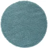Hellblauer Hochflor Teppich Kairawan