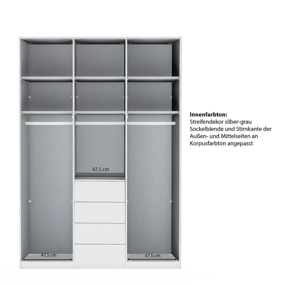 Hellgrauer Kleiderschrank Voscona
