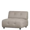 Hellgraues Flachgewebe Sofa Element Cracks